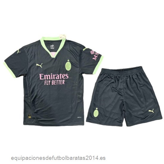 Nuevo 3ª Conjunto De Hombre AC Milan 24/25 Negro Baratas